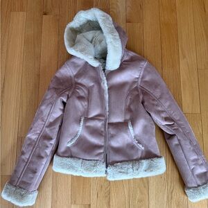 Hollister Pink Faux Fur Jacket